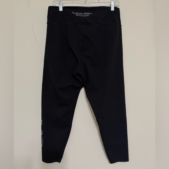 Calvin Klein Performance High-Rise Leggings Black Crop Logo Stretchy size 1X - Picture 4 of 9
